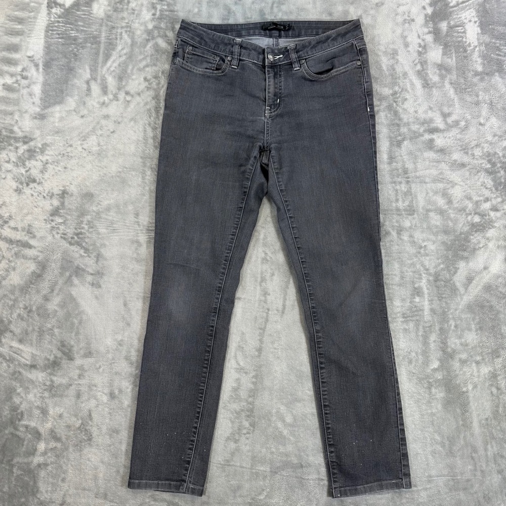 Prana Kara Slim Straight Jeans Womens Size 6/28 Charcoal Gray